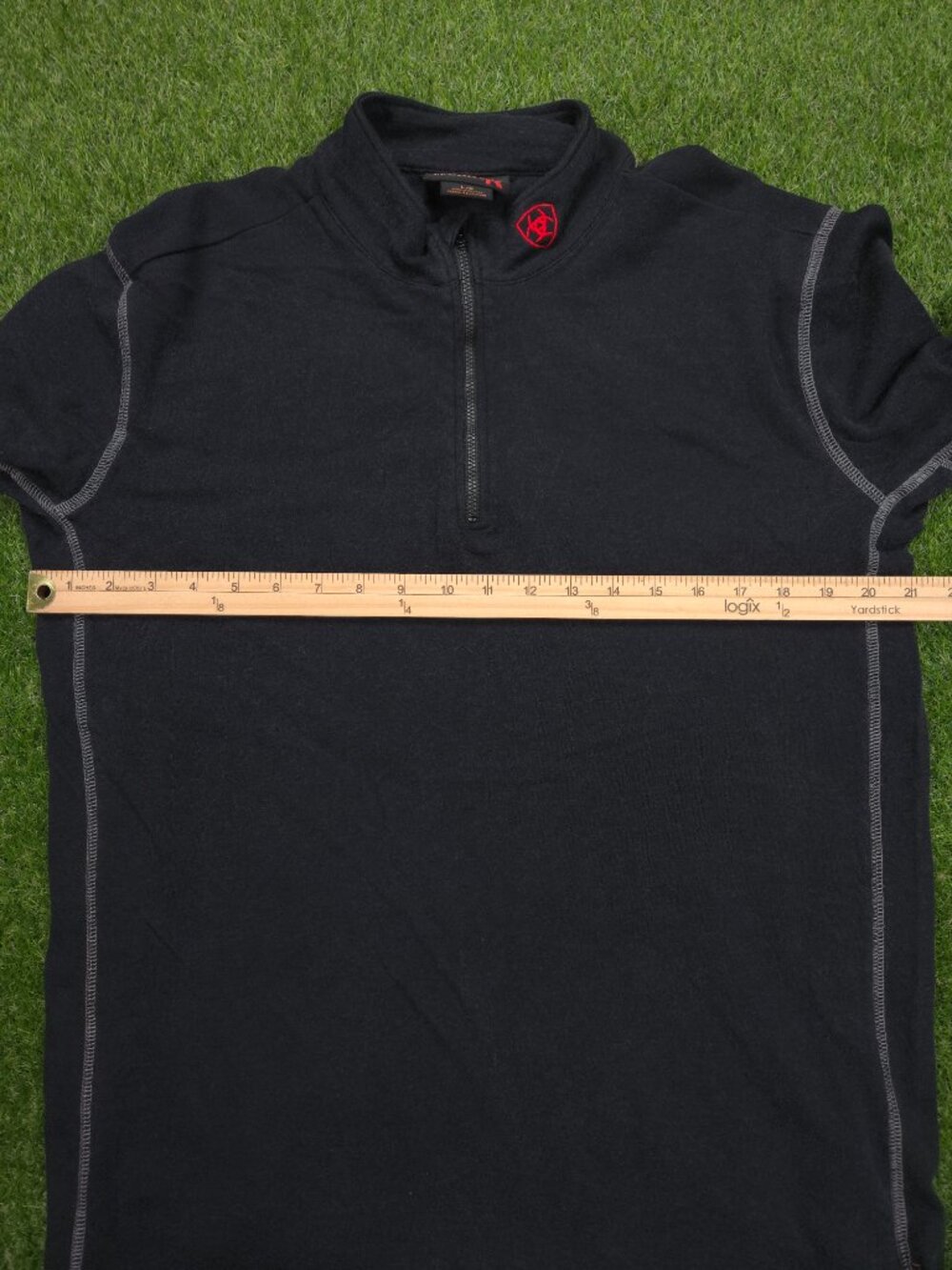 Ariat 1/4 Zip Pullover Polartec Shirt Mens Large Flame Resistant Workwear HRC2 - Picture 11 of 14